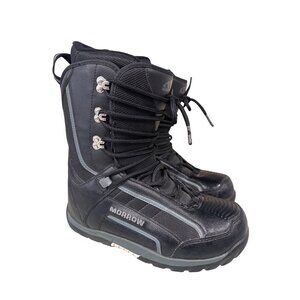 Morrow Rail Snowboard Boots Size 8 Black Gray Comfortable Lightweight Durable